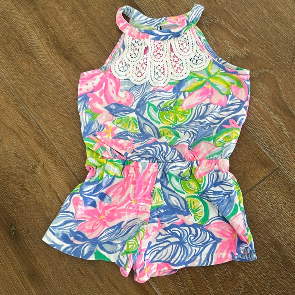 Lilly Pulitzer girls romper. Size 6-7.